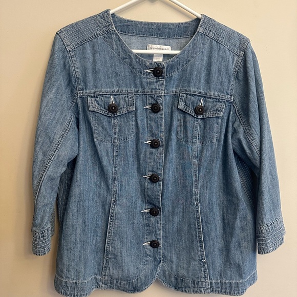 Christopher & Banks Tops - Christopher & Banks Button-Front Denim Jacket Size L